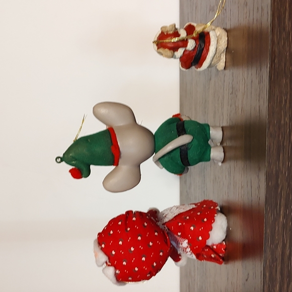 Merry Mice Mouse Christmas Tree Ornaments Vintage - Picture 7 of 10